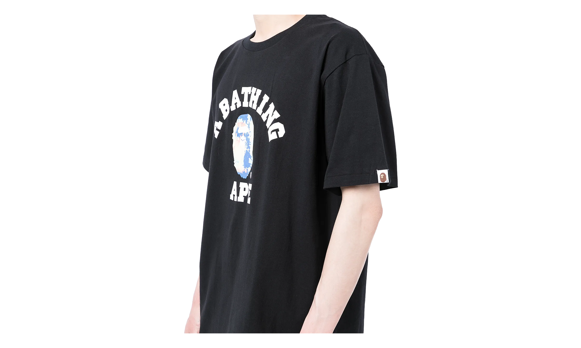 BAPE Tie Dye College Tee Black / Multicolor 1TEI 301 034 BLACK MULTICOLOR