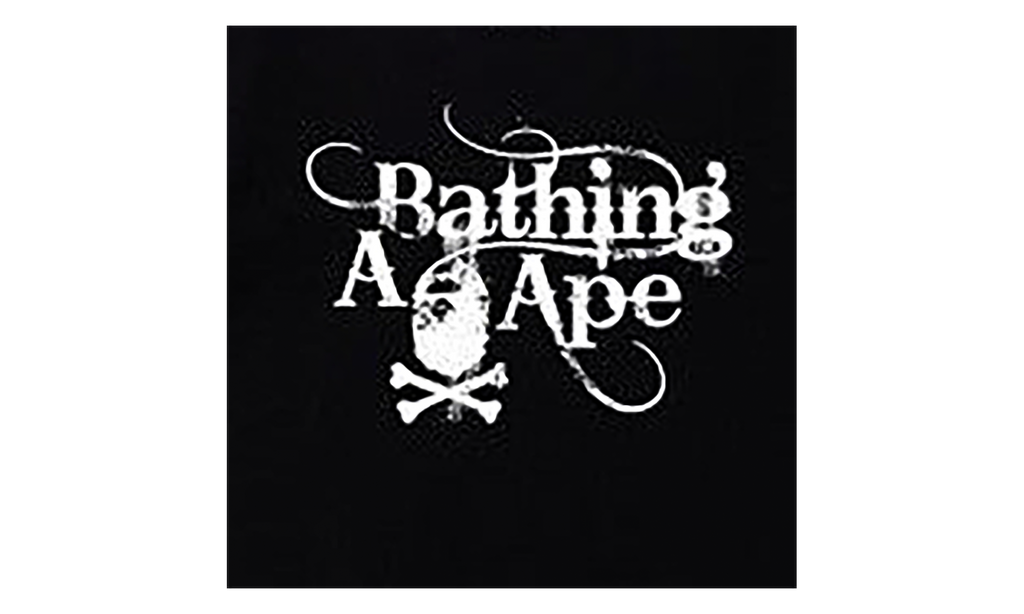 BAPE Ape Crossbone Stencil Tee Black 4I20110005 BLACK