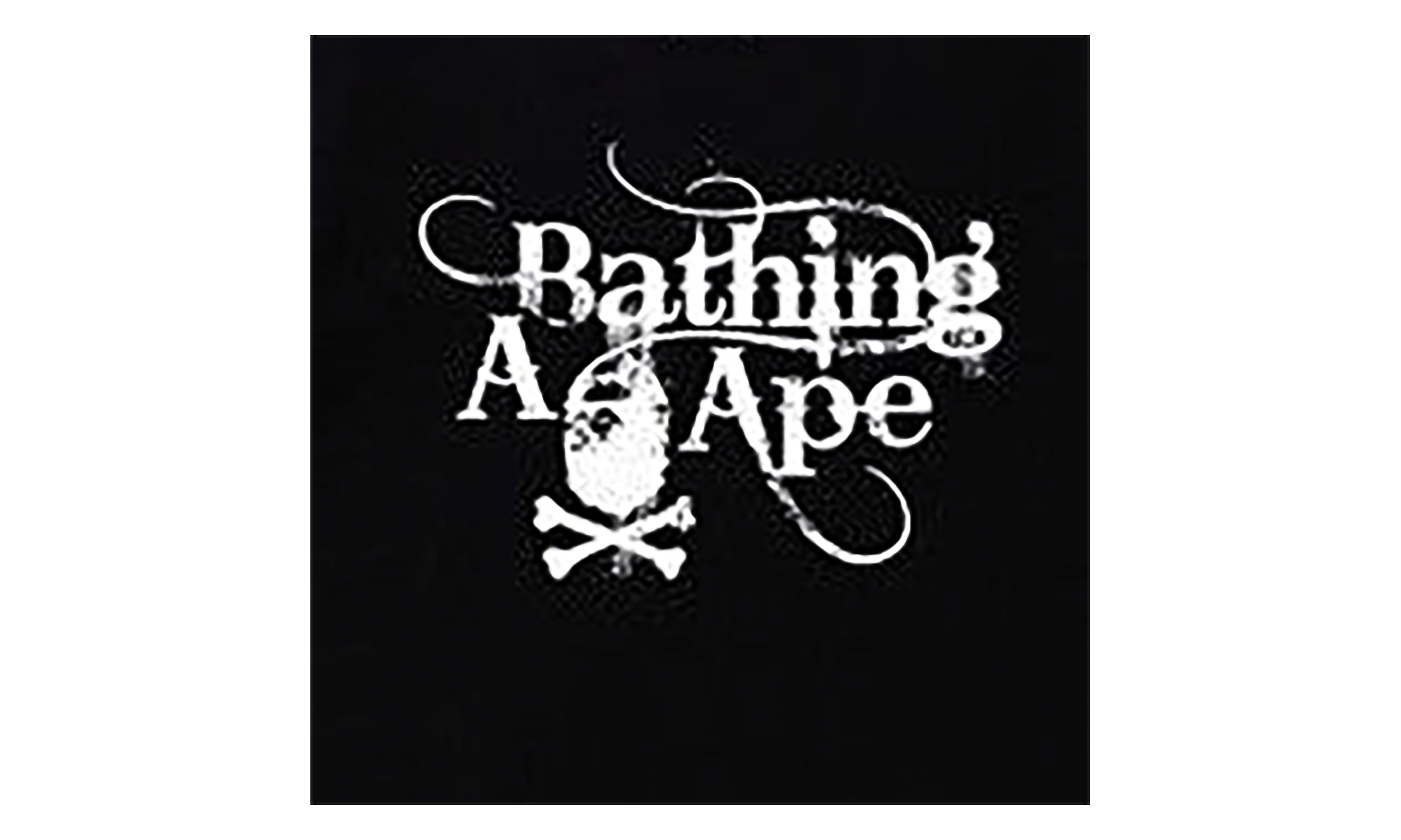 BAPE Ape Crossbone Stencil Tee Black 4I20110005 BLACK