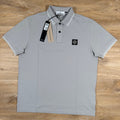 Stone Island Organic Cotton Pique Polo Shirt in Pearl Grey Ironleague