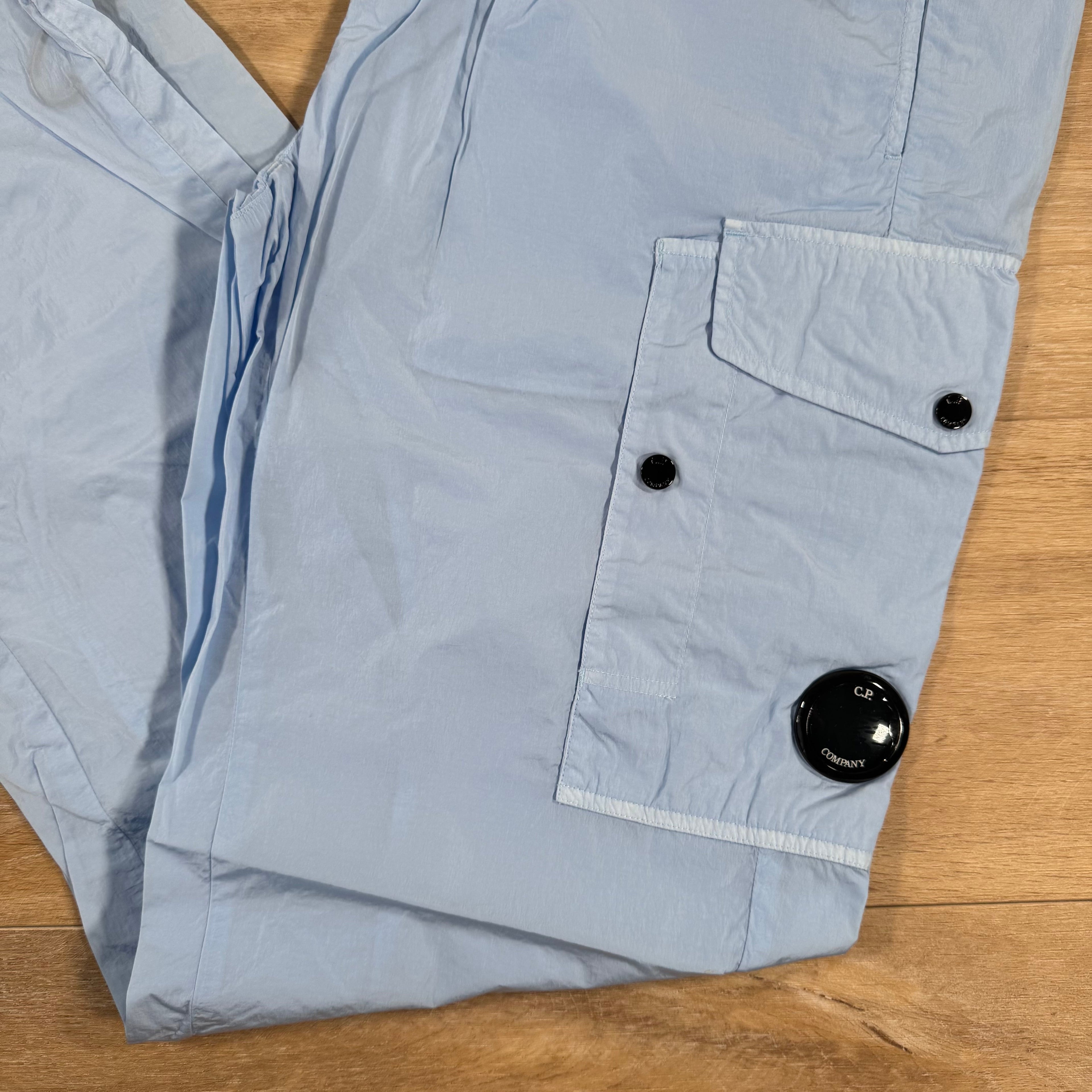 CP Company Chrome-R Regular Lens Cargo Pants in Cerulean - Light Blue Ironleague
