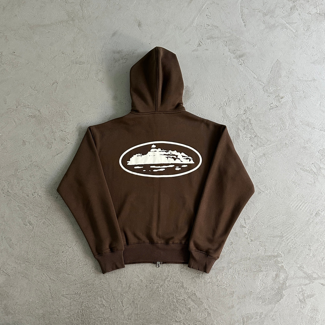 Corteiz Island Puff Print Zip Set - Brown Ironleague