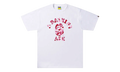 BAPE ABC Camo College Tee White / Pink 1I30 110 005 WHITE PINK