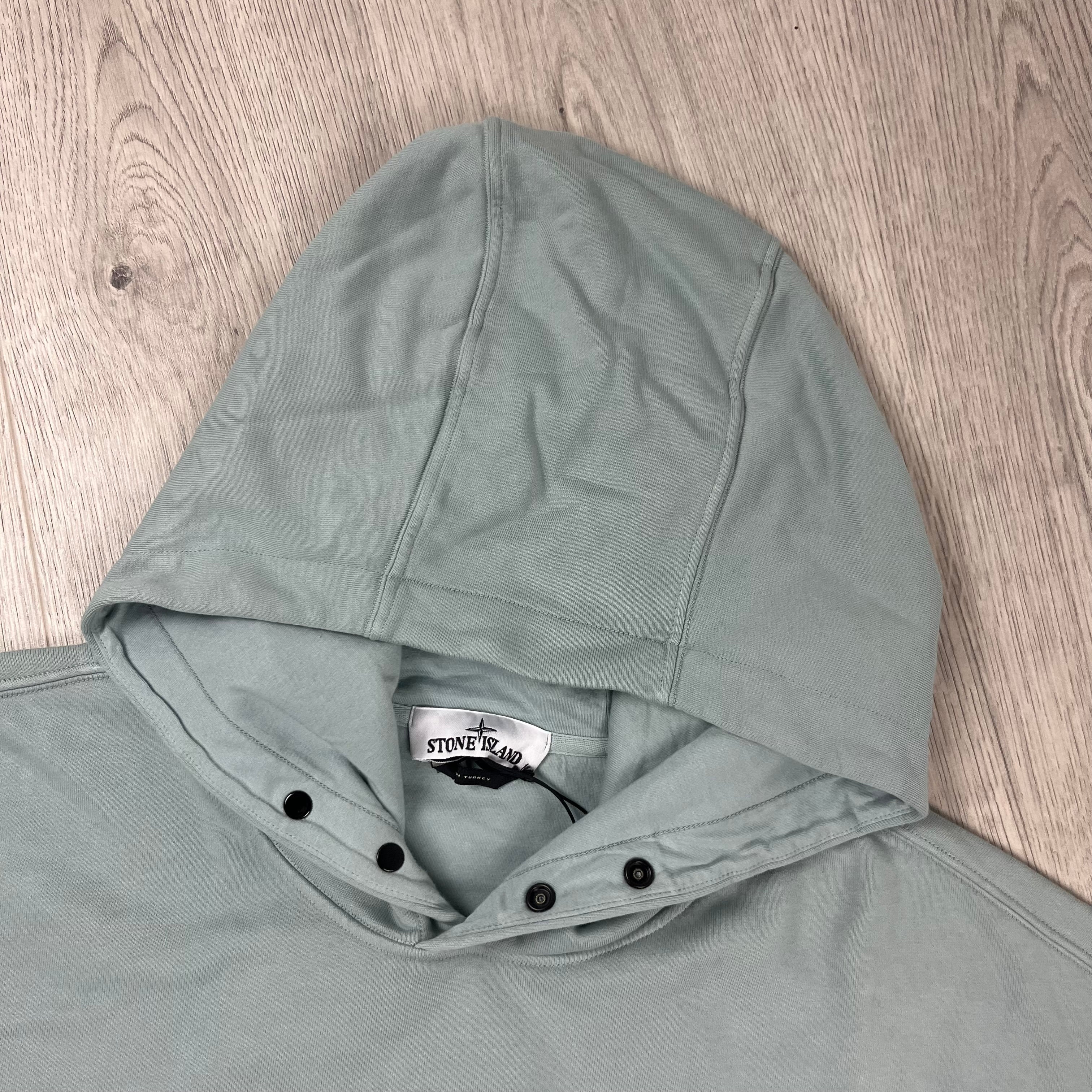 Stone Island Embroidered Hoodie - Sky Blue Ironleague