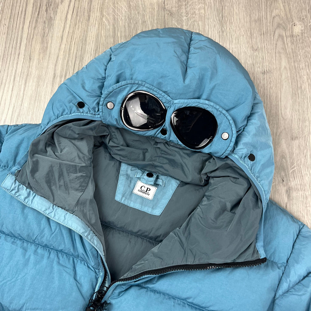 CP Company Chrome Goggle Jacket - Aegean Blue Ironleague