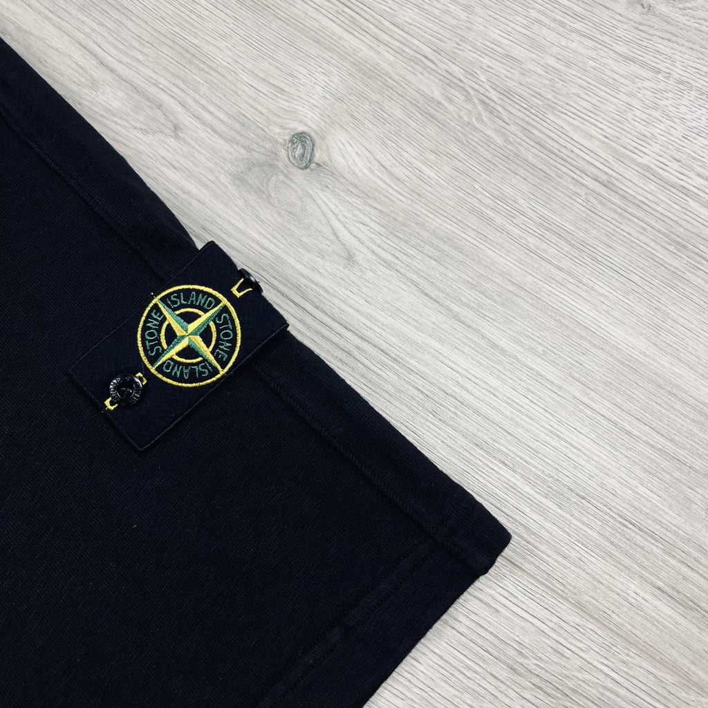 Stone Island Dyed Jersey Shorts - Black Ironleague
