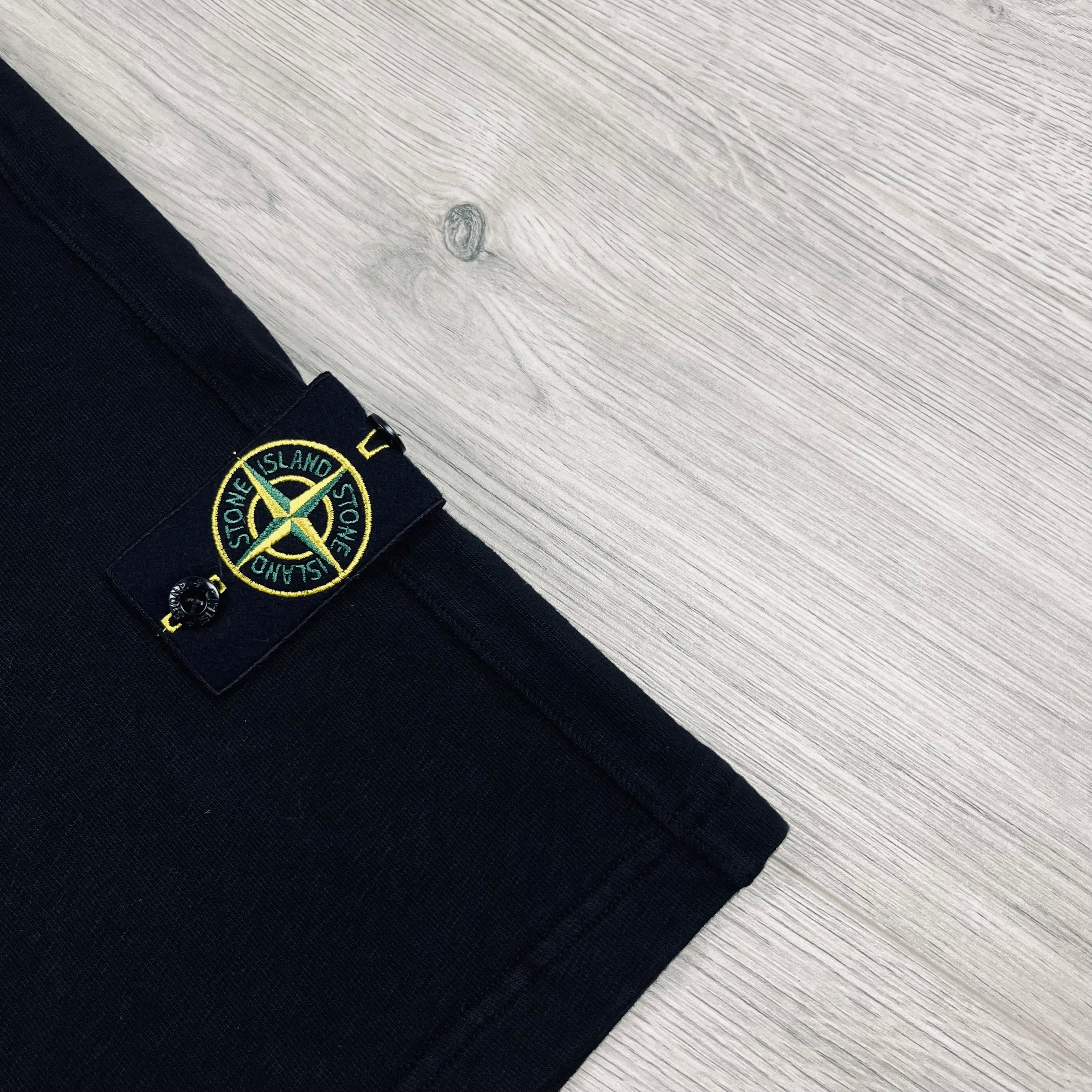 Stone Island Dyed Jersey Shorts - Black Ironleague