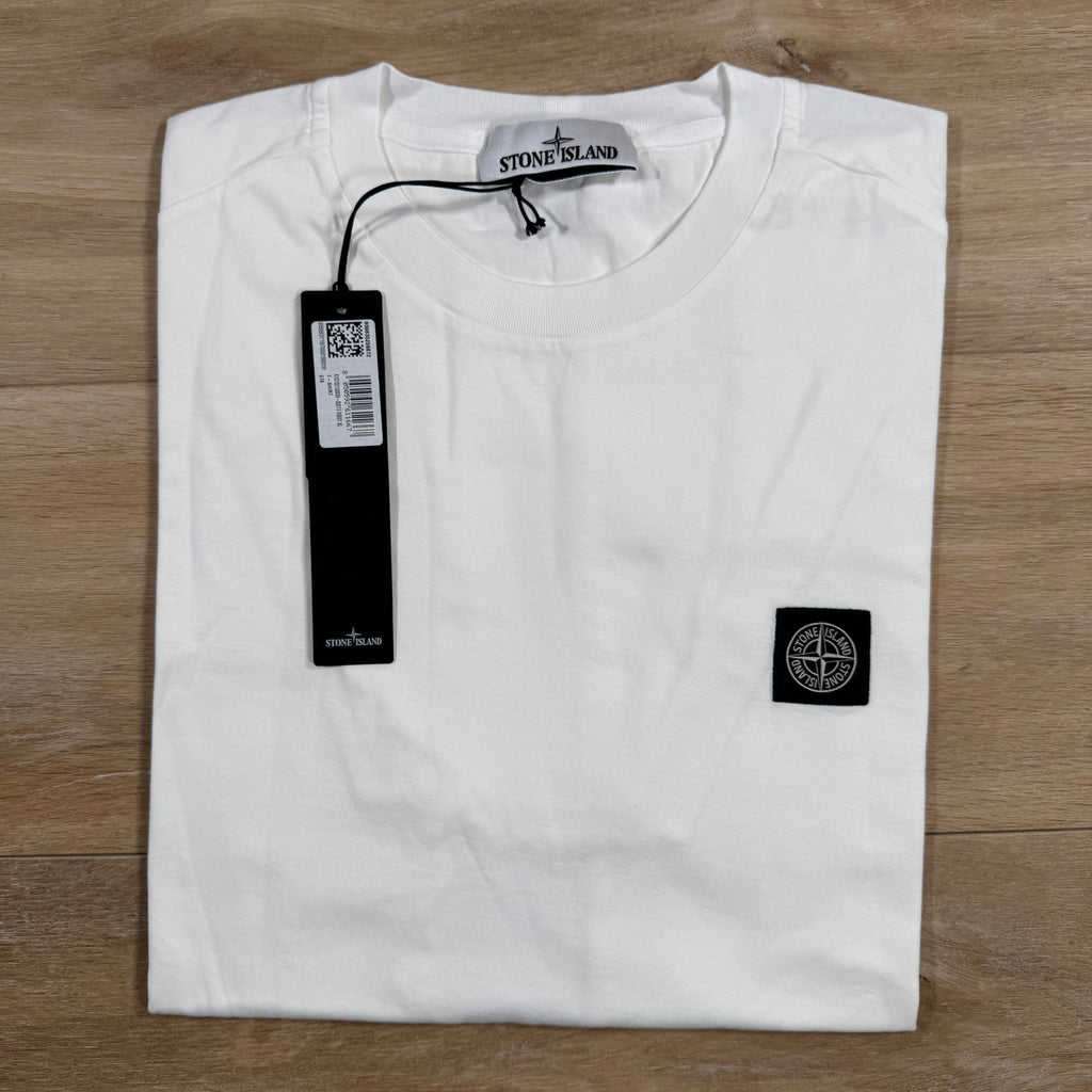 Stone Island Patch Logo T-Shirt in White Ironleague