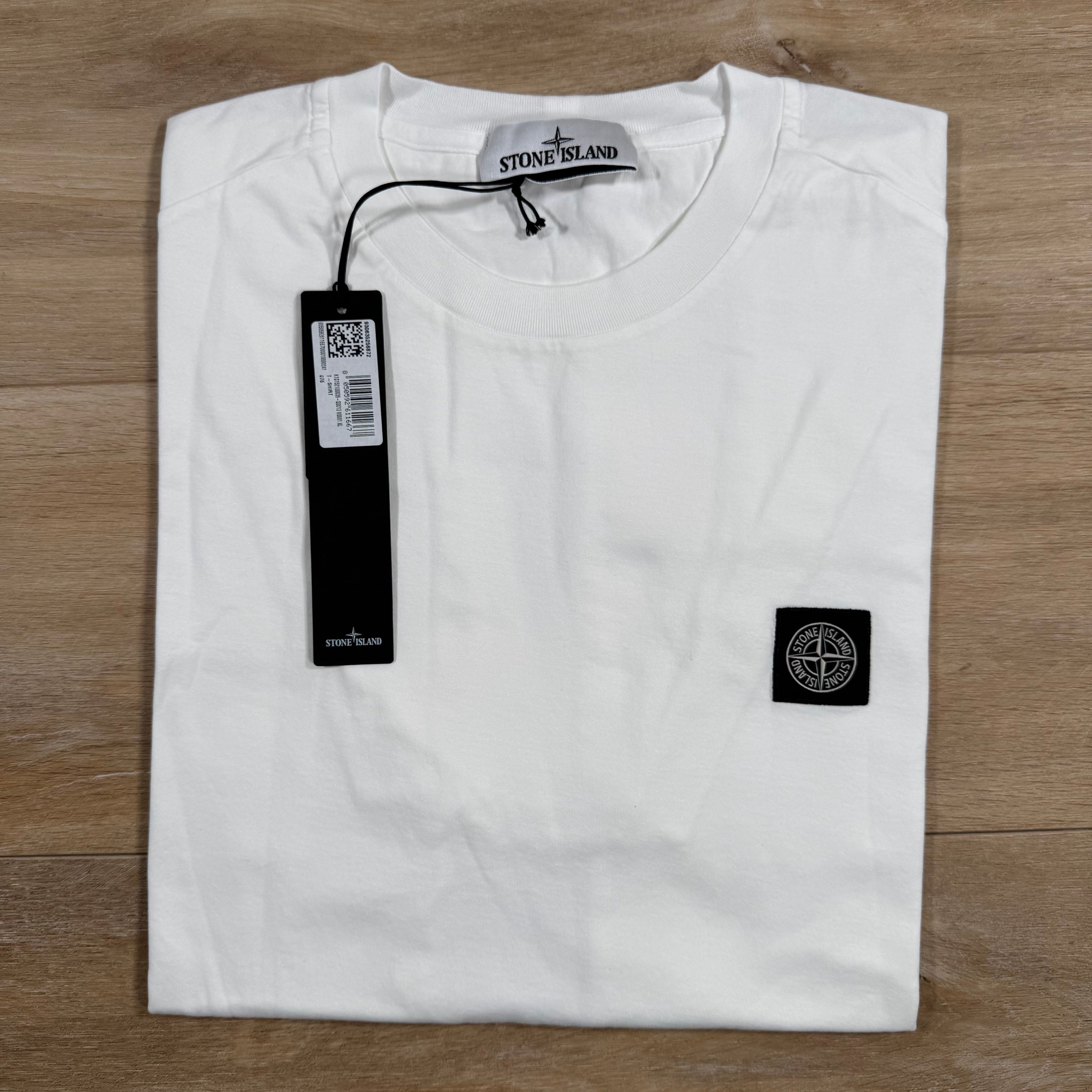 Stone Island Patch Logo T-Shirt in White Ironleague