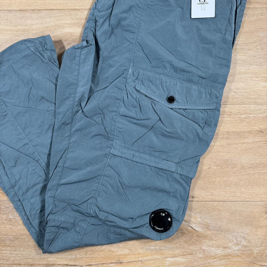 CP Company Chrome-R Cargo Lens Pants in Stormy Weather - Blue Ironleague
