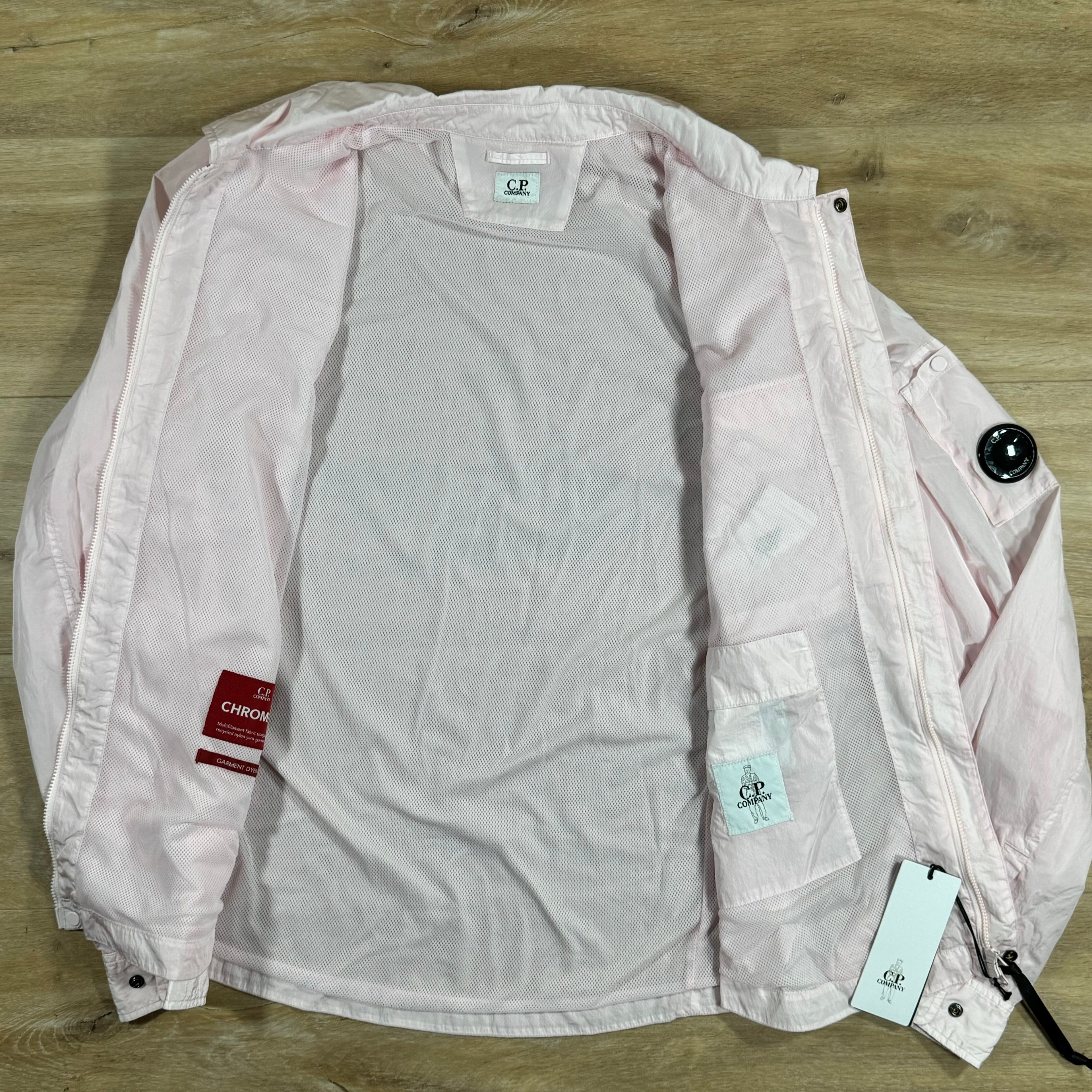 CP Company Chrome Lens Overshirt in Heavenly Pink Ironleague