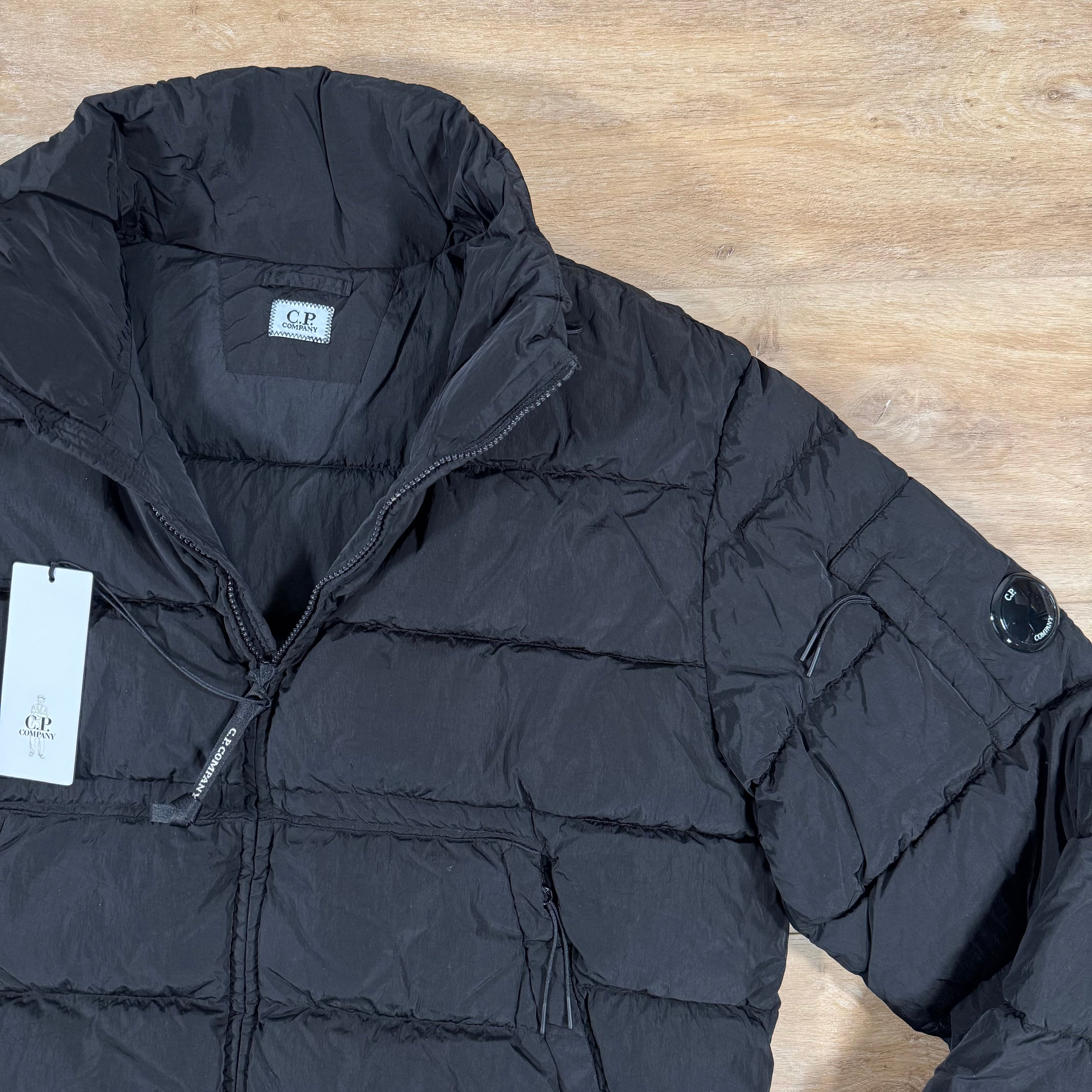 CP Company Chrome-R Down Lens Jacket in Black Ironleague