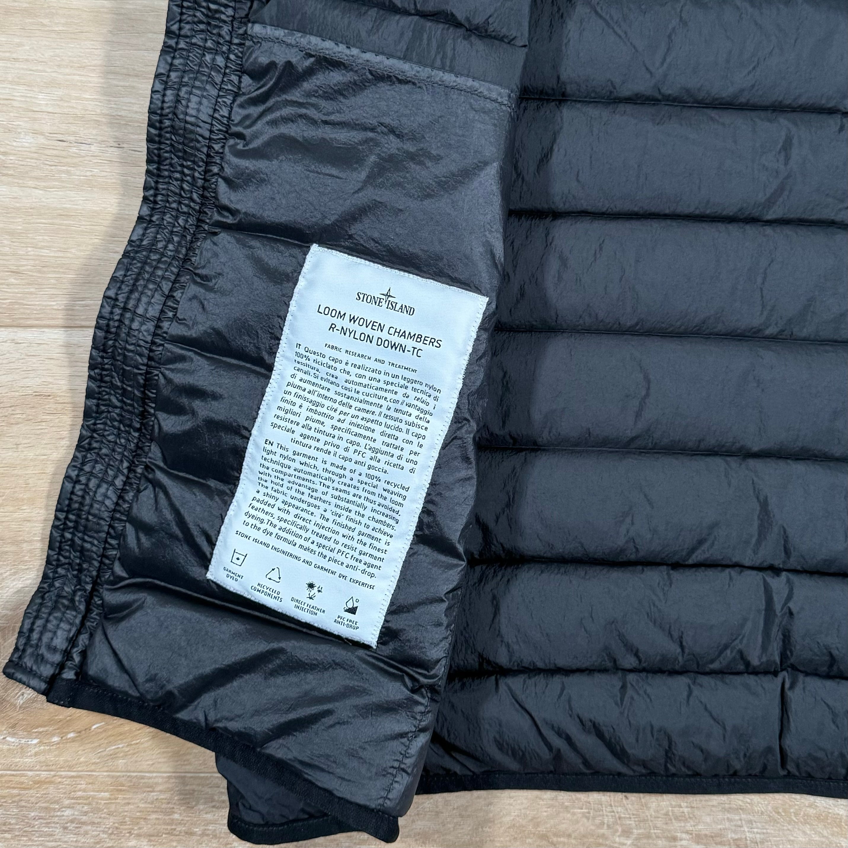 Stone Island Nylon Down-TC Vest in Black Ironleague