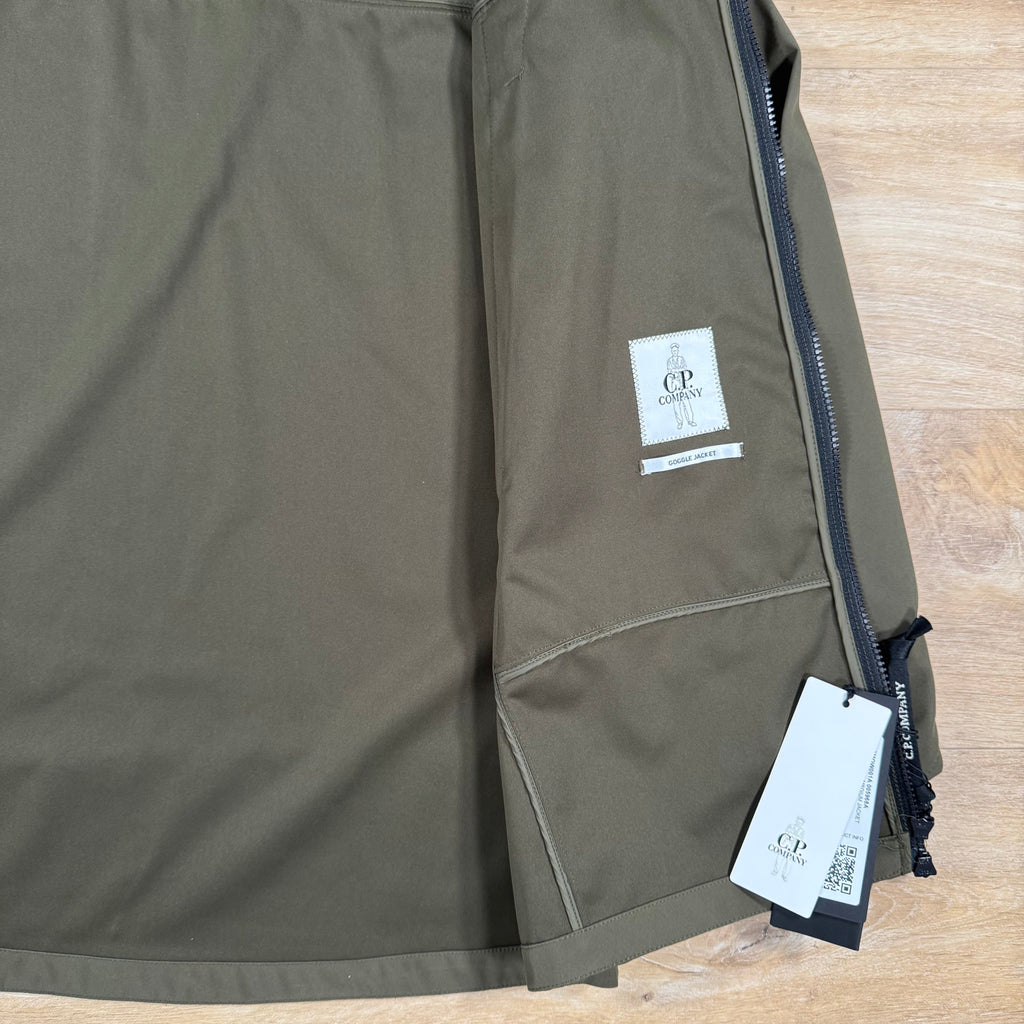 CP Company Shell-R Goggle Jacket in Ivy Green Ironleague