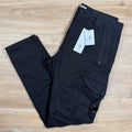 CP Company Stretch Sateen Utility Cargo Lens Pants in Black Ironleague