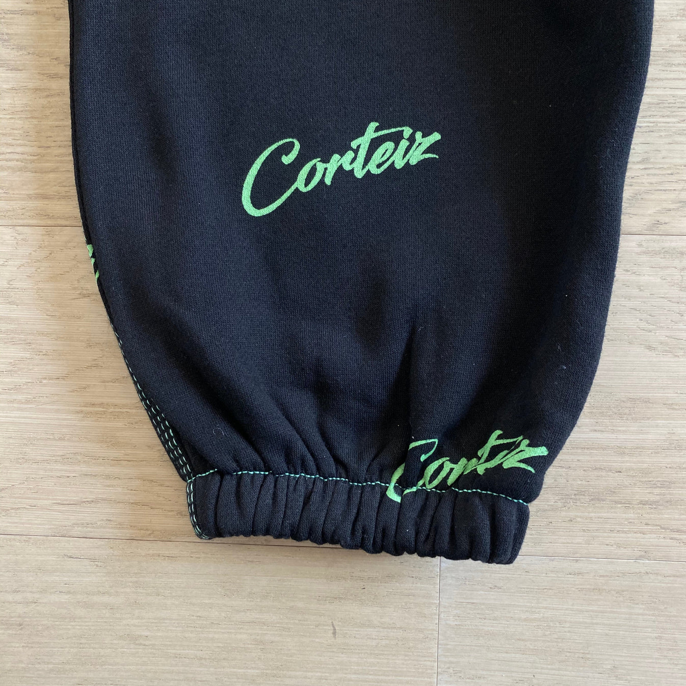 Corteiz All Over Print Joggers - Black/Green Ironleague