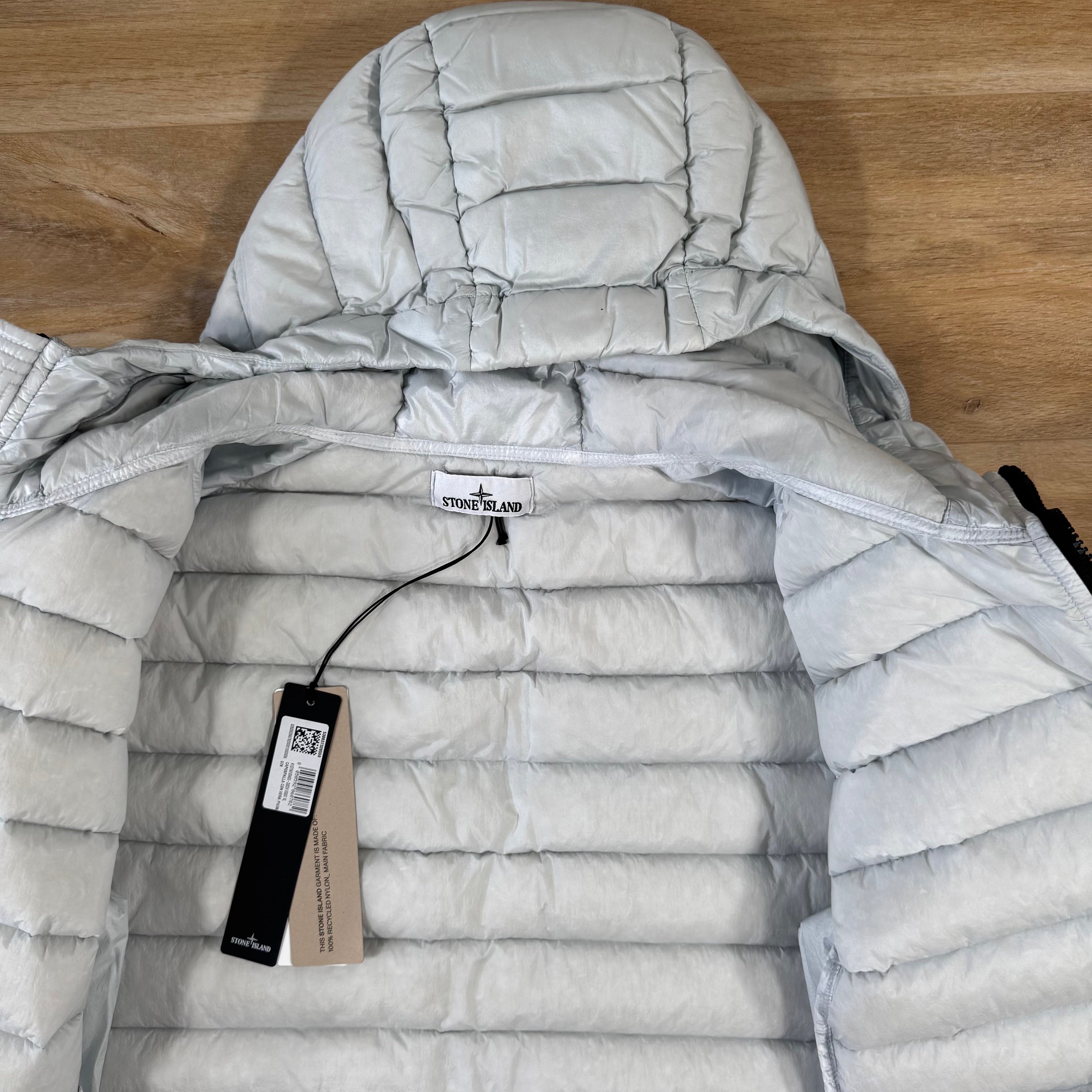 Stone Island Loom Woven Nylon Down-TC Jacket in Sky Blue Ironleague