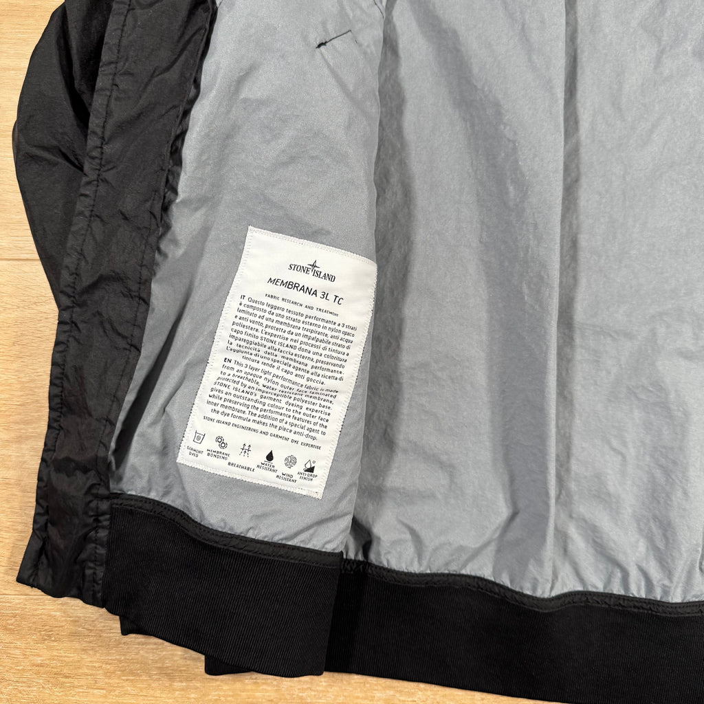 Stone Island Membrana 3L TC Bomber Jacket in Black Ironleague