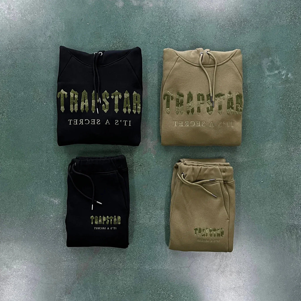 Trapstar Decoded Chenille Tracksuit - Olive Camo/Black Ironleague