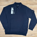 Stone Island Light Pure Wool Long-Sleeved Ghost Polo Shirt in Navy Ironleague