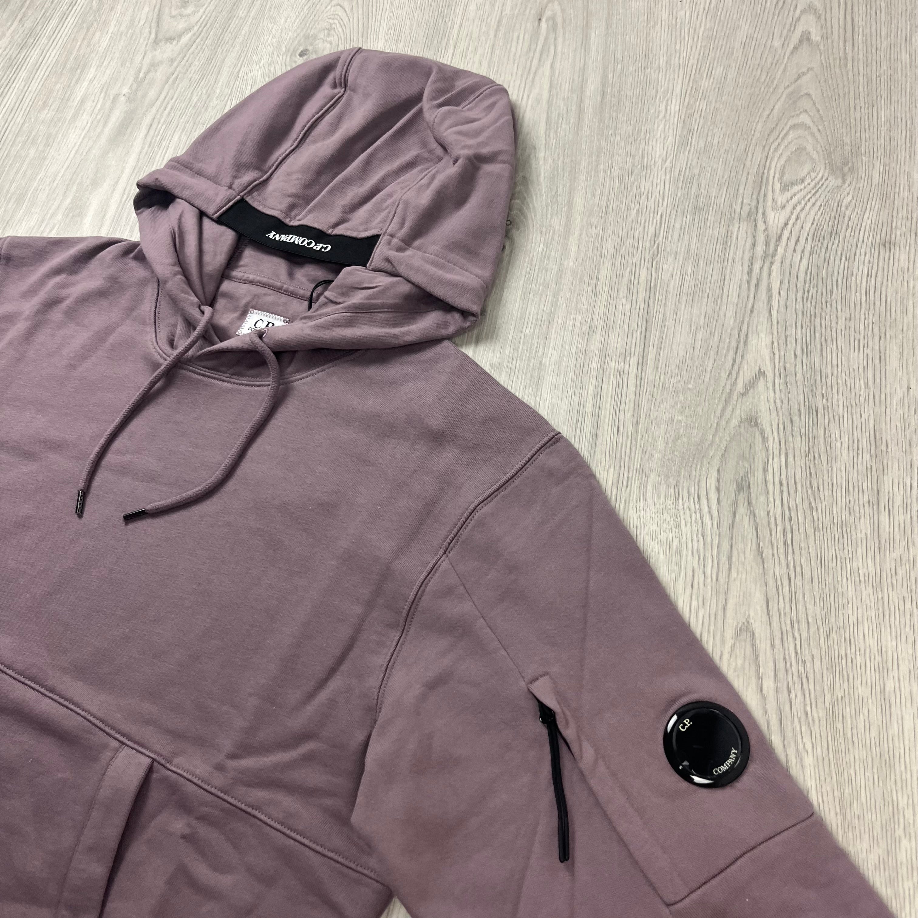 CP Company Raised Fleece Hoodie - Dove Ironleague