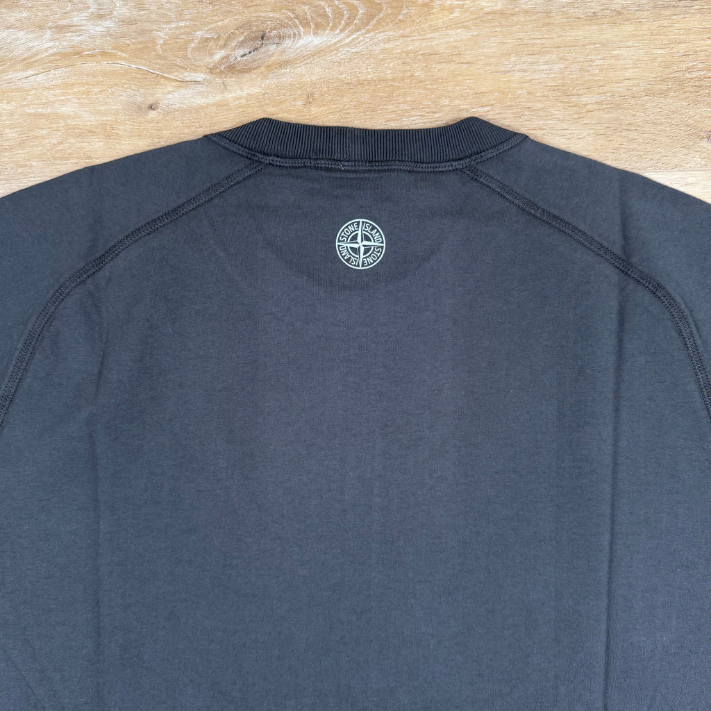 Stone Island Organic Cotton Logo T-Shirt in Charcoal Grey Ironleague