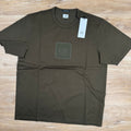 CP Company Metropolis Series Rubberized Logo T-Shirt in Ivy Green Ironleague