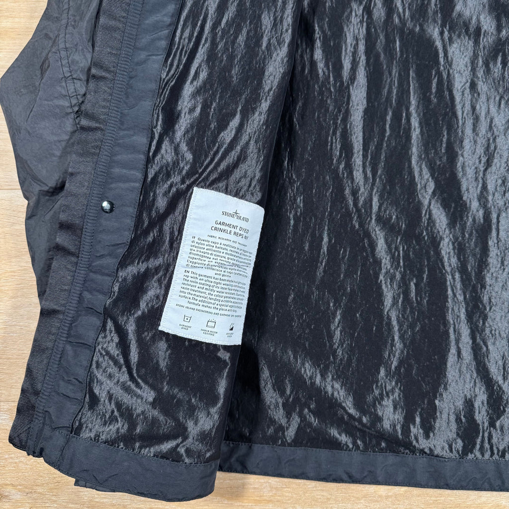 Stone Island Crinkle Reps R-NY Jacket in Black Ironleague