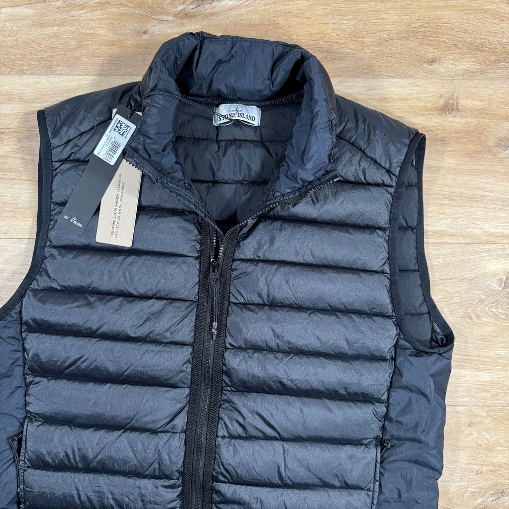 Stone Island Nylon Down-TC Vest in Navy Ironleague