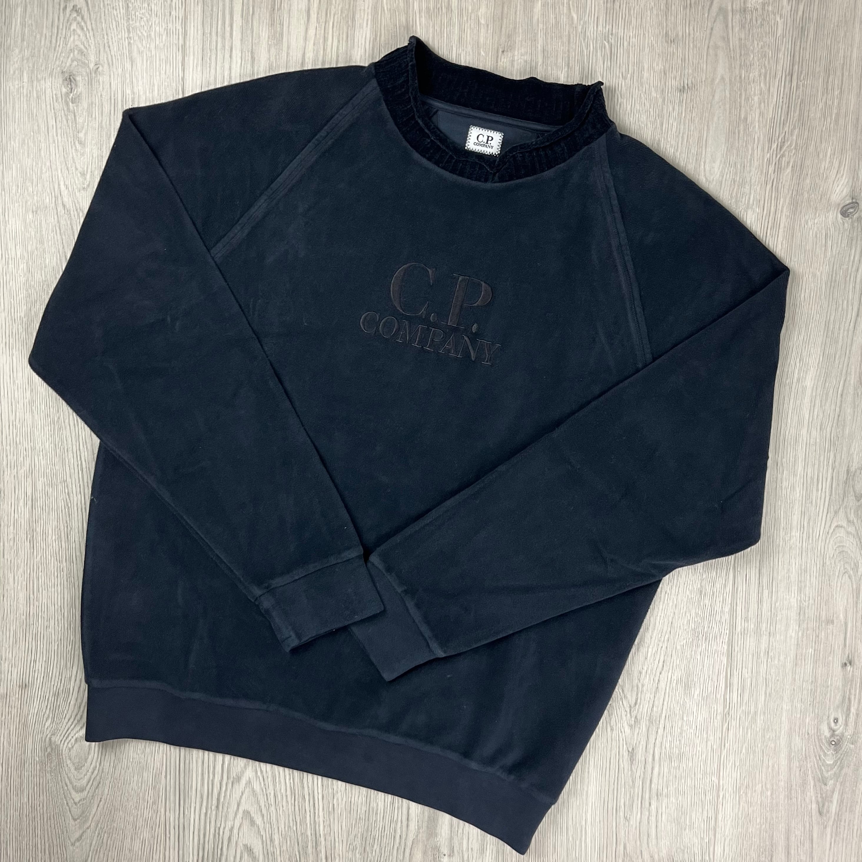 CP Company Roll Neck Sweatshirt - Navy Ironleague