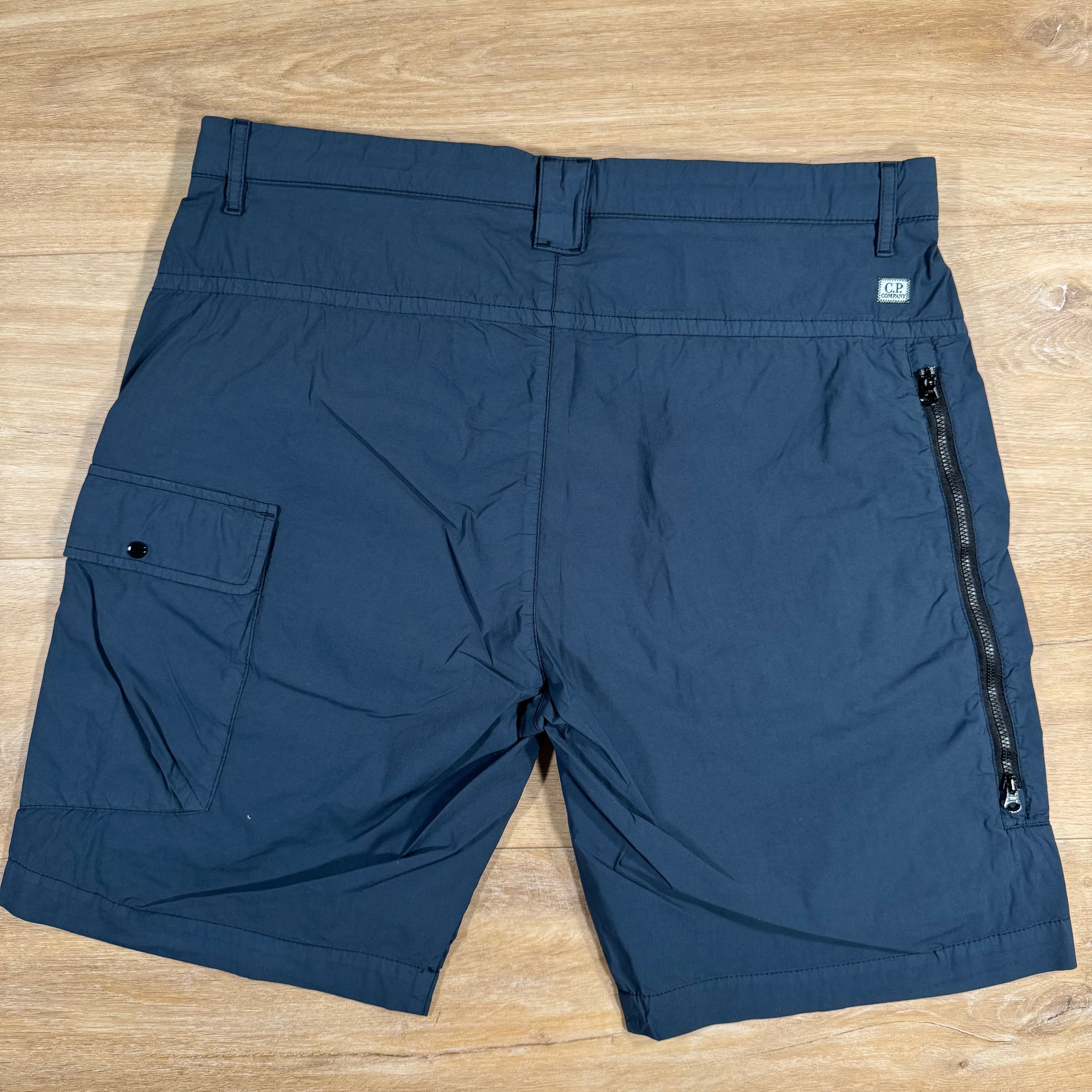CP Company 50 Fili Stretch Cargo Shorts in India Ink Ironleague