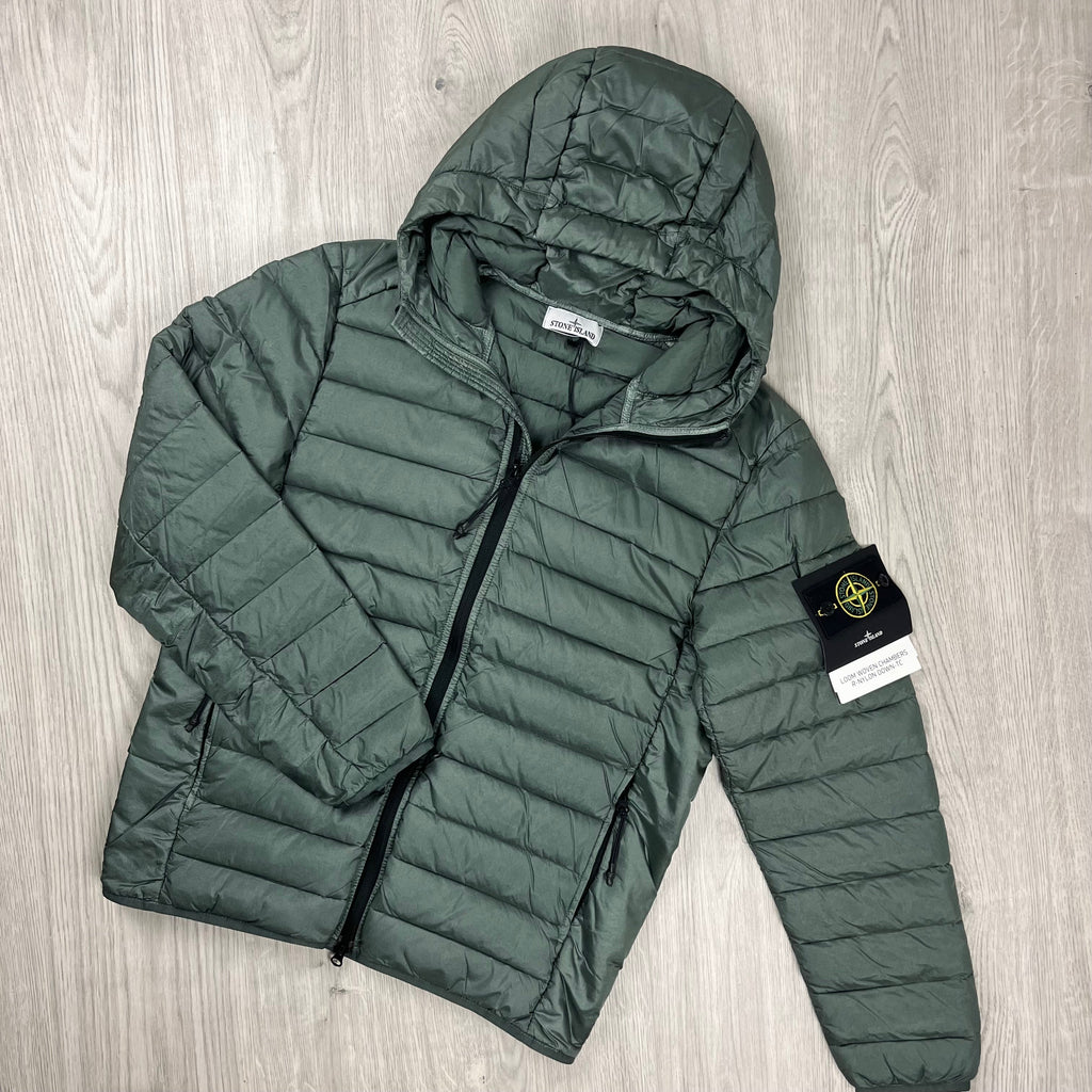 Stone Island Woven Down Jacket - Musk Ironleague