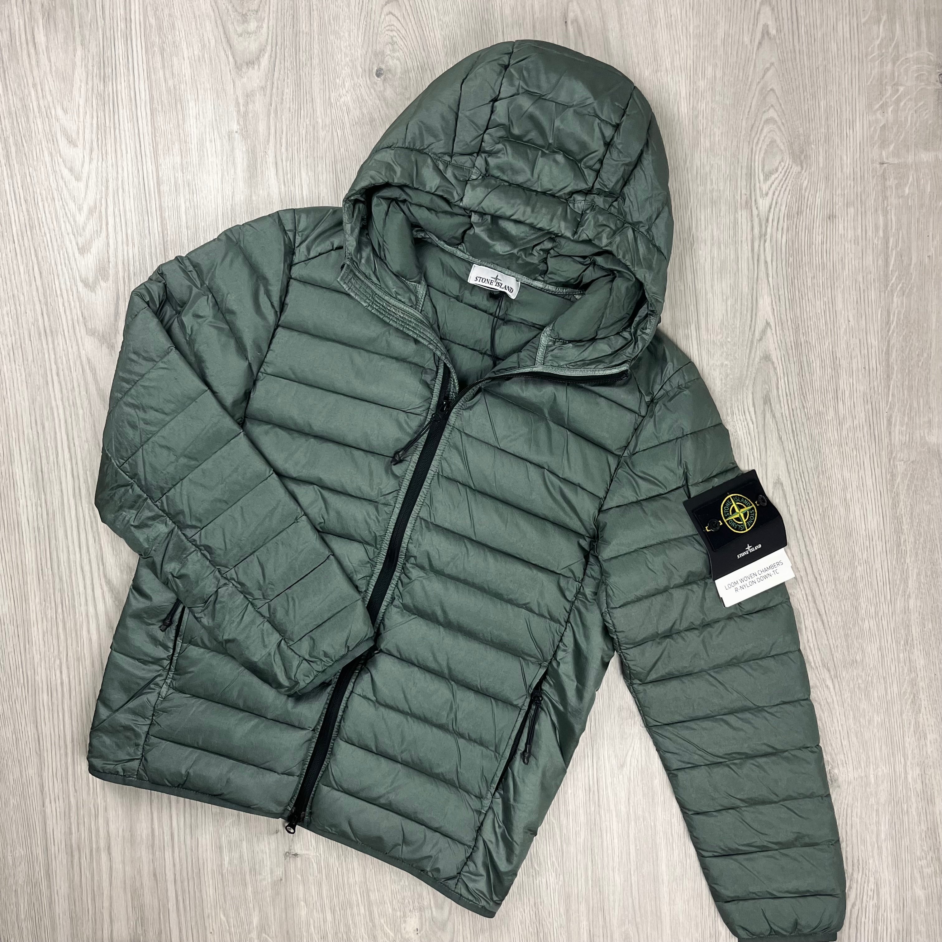 Stone Island Woven Down Jacket - Musk Ironleague