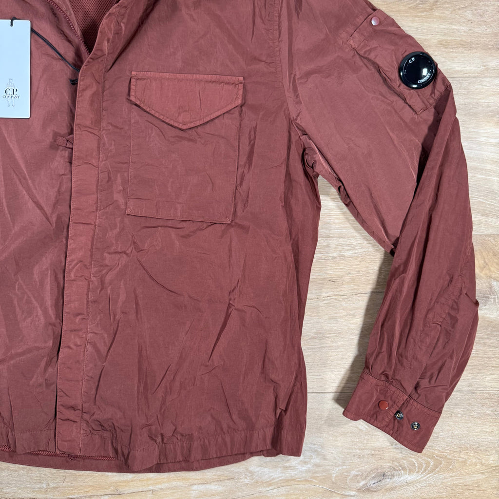 CP Company Chrome-R Lens Overshirt in Sable - Brown Ironleague