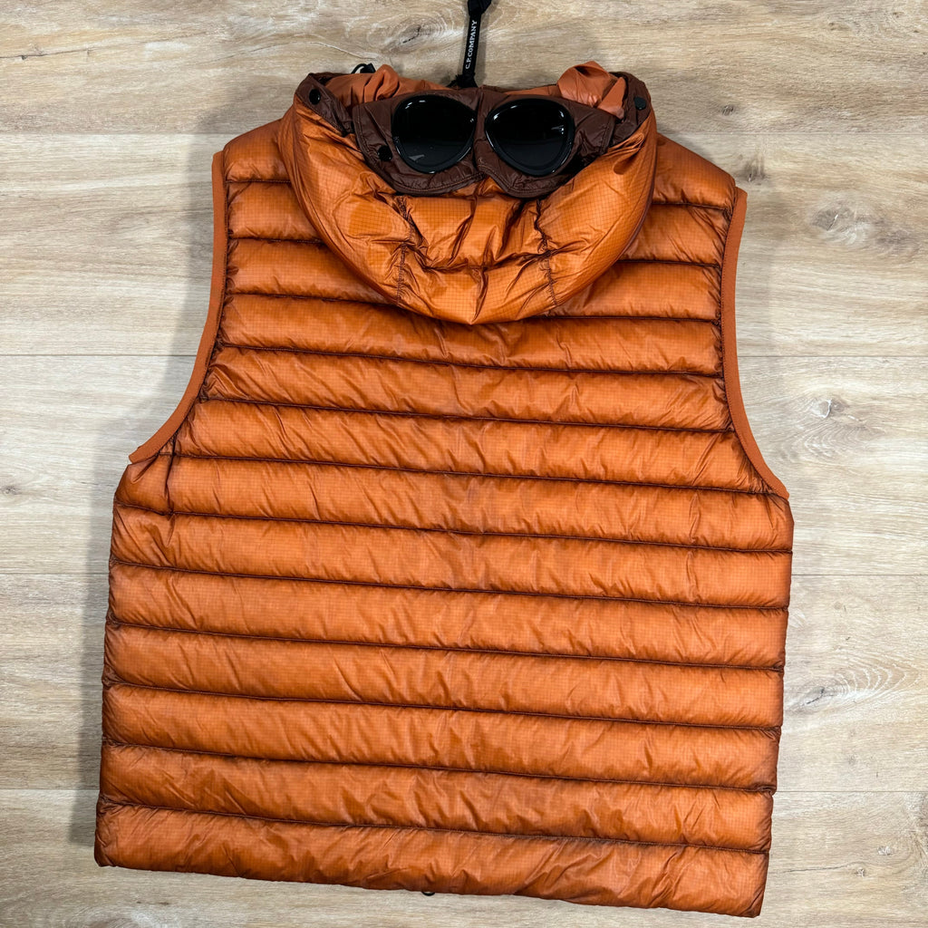 CP Company DD Shell Goggle Down Vest in Bombay Brown Ironleague