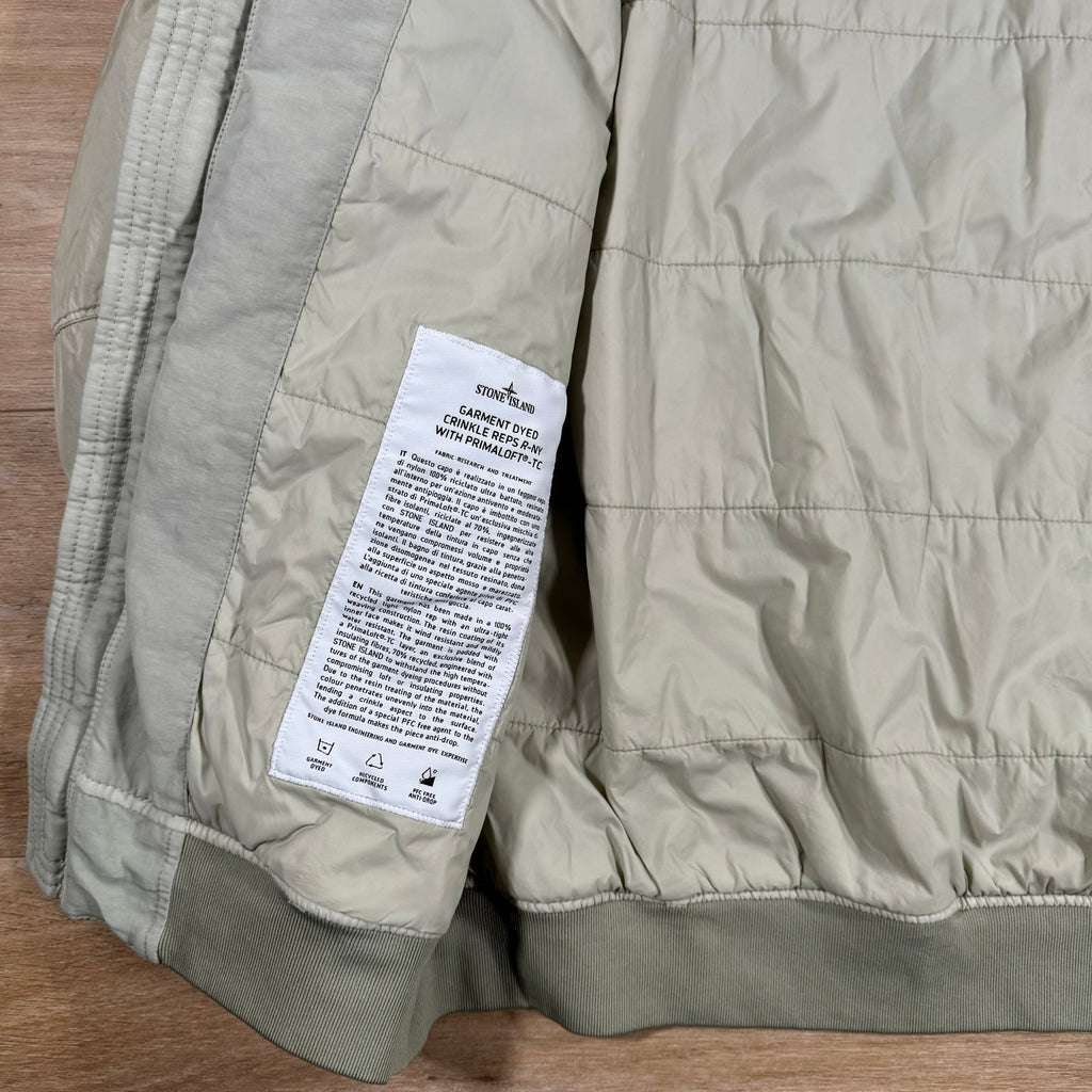 Stone Island Crinkle Reps R-NY Primaloft T-C Jacket in Plaster Ironleague