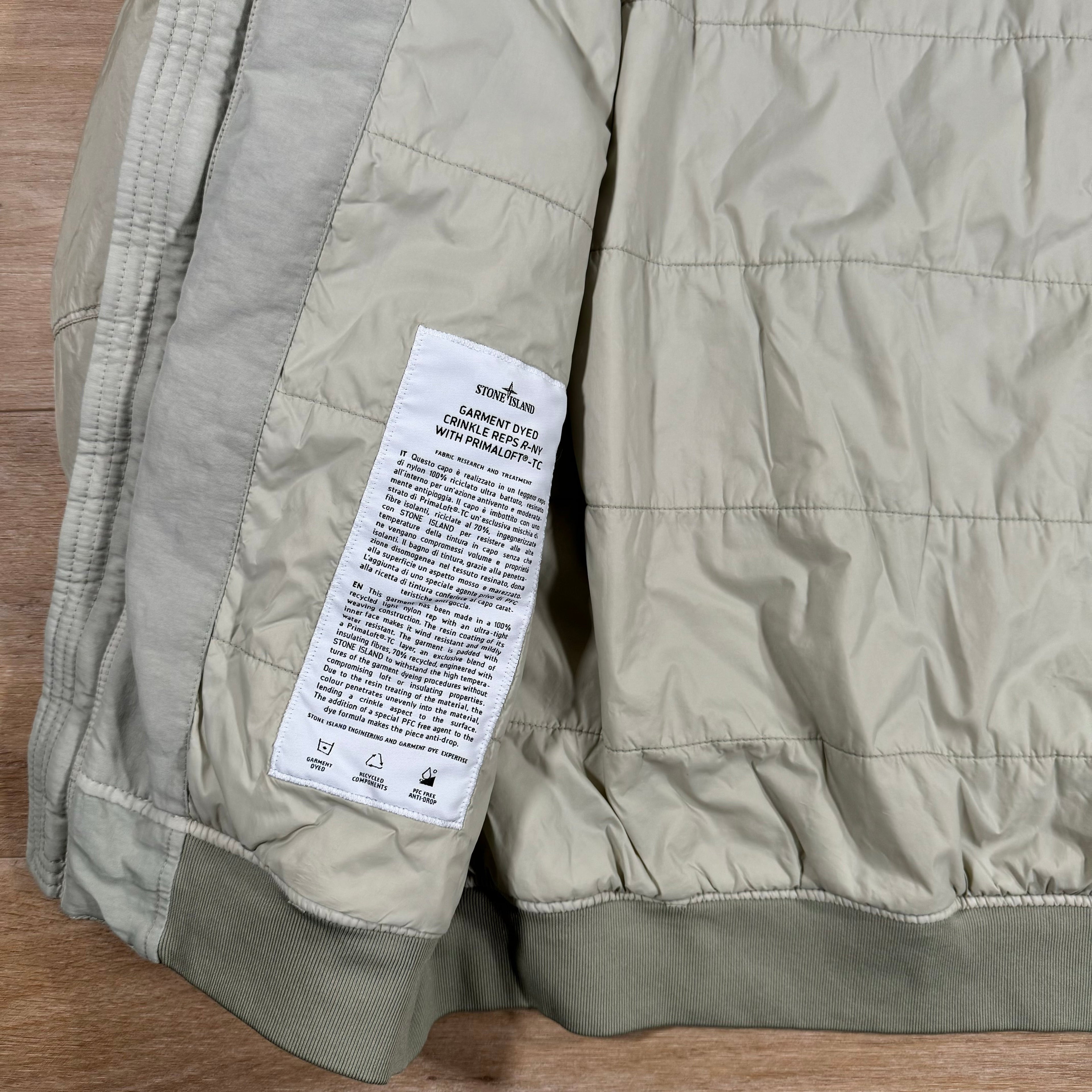 Stone Island Crinkle Reps R-NY Primaloft T-C Jacket in Plaster Ironleague