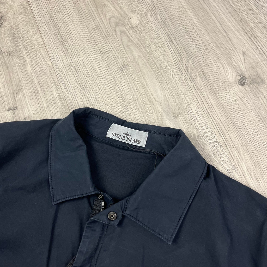 Stone Island Zip Overshirt - Navy Ironleague