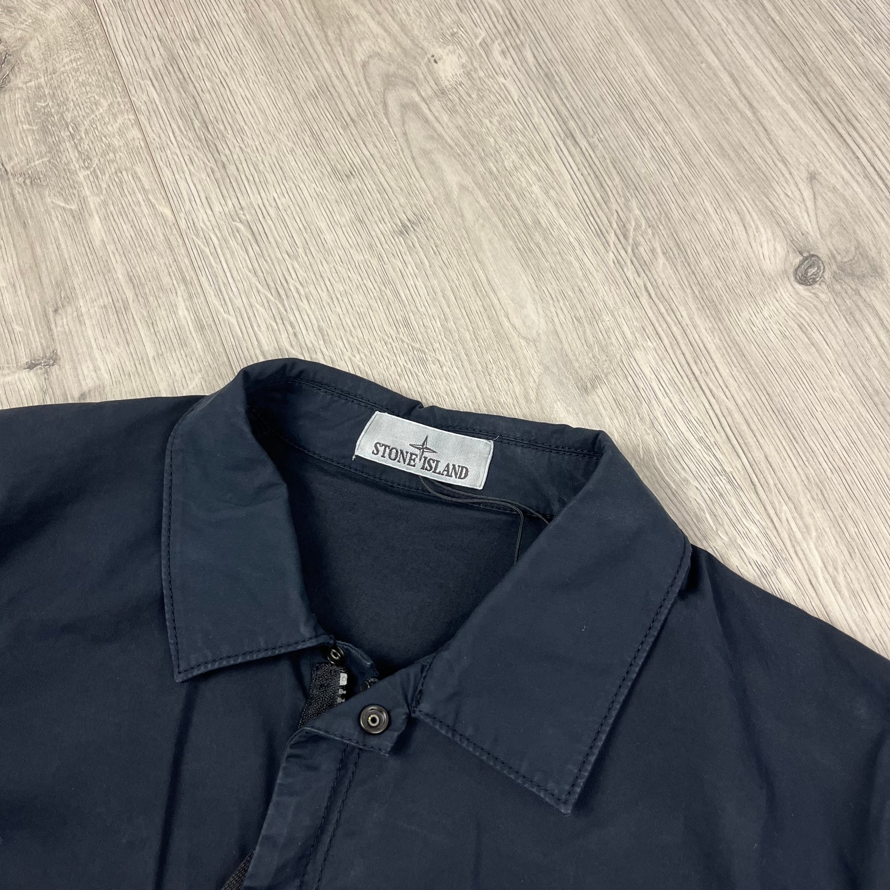 Stone Island Zip Overshirt - Navy Ironleague