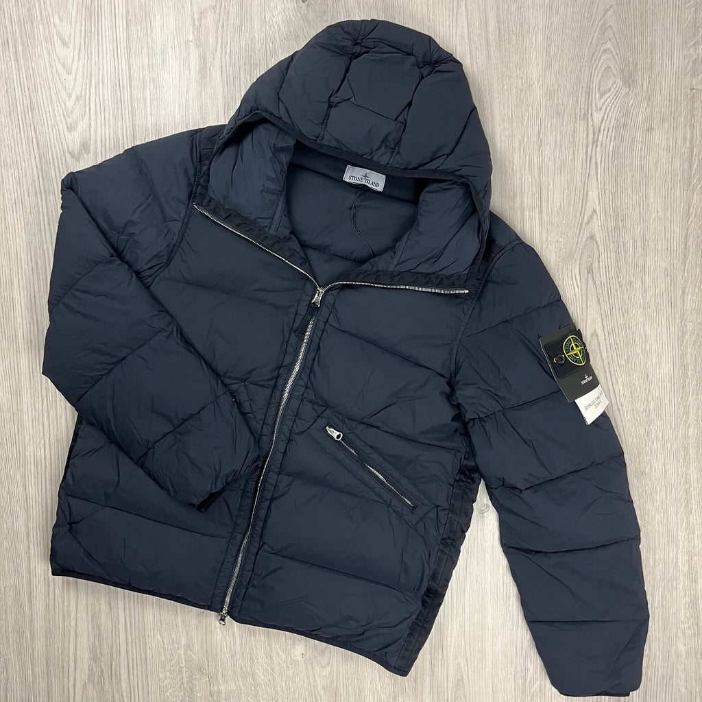 Stone Island Nylon Down Jacket - Navy Ironleague