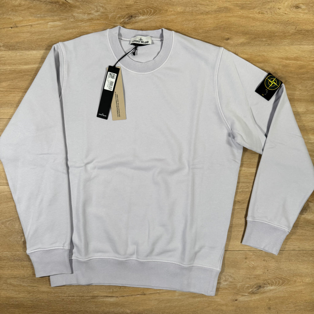 Stone Island Organic Cotton Fleece Sweatshirt in Lilac Ironleague