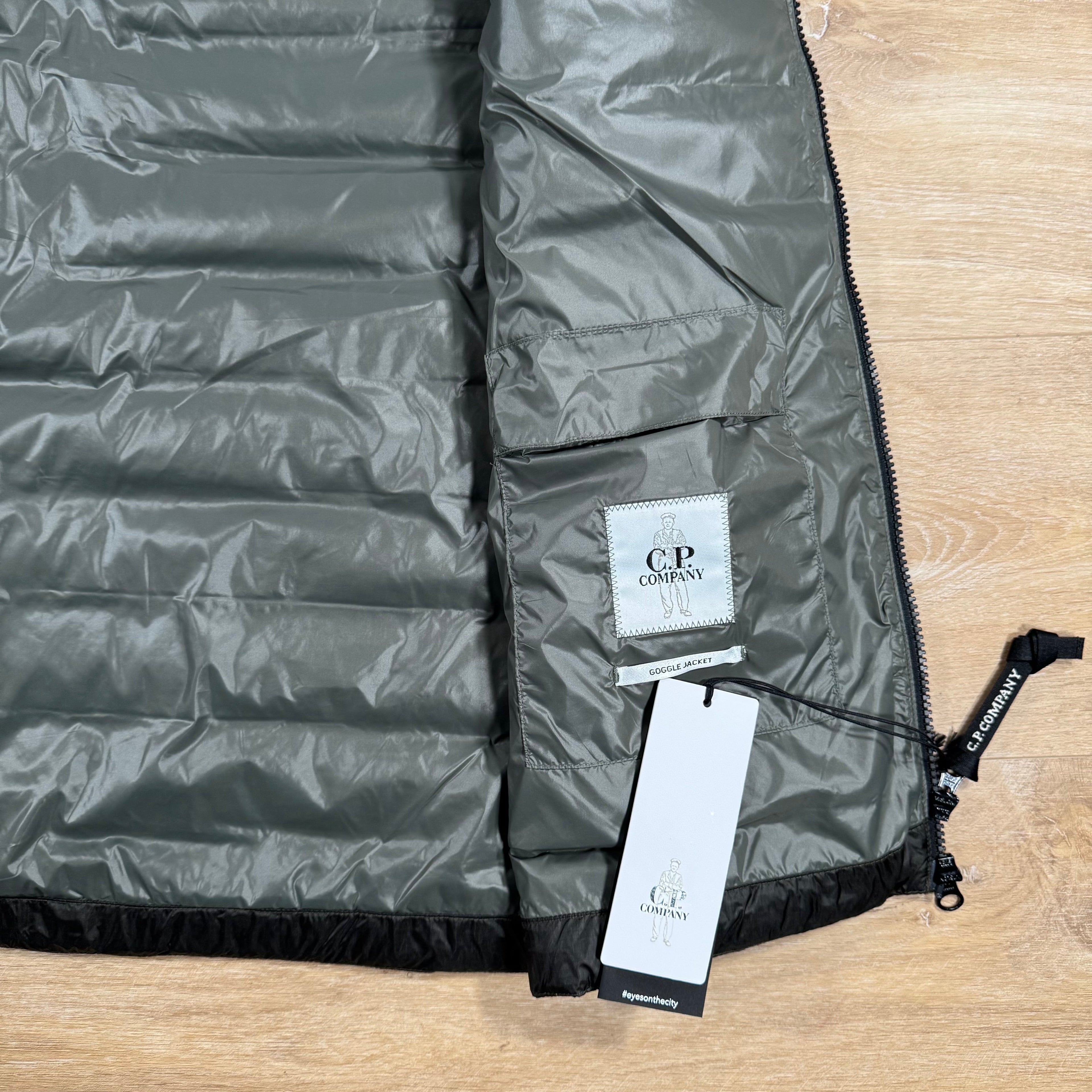CP Company DD Shell Goggle Down Vest in Grape Leaf Ironleague