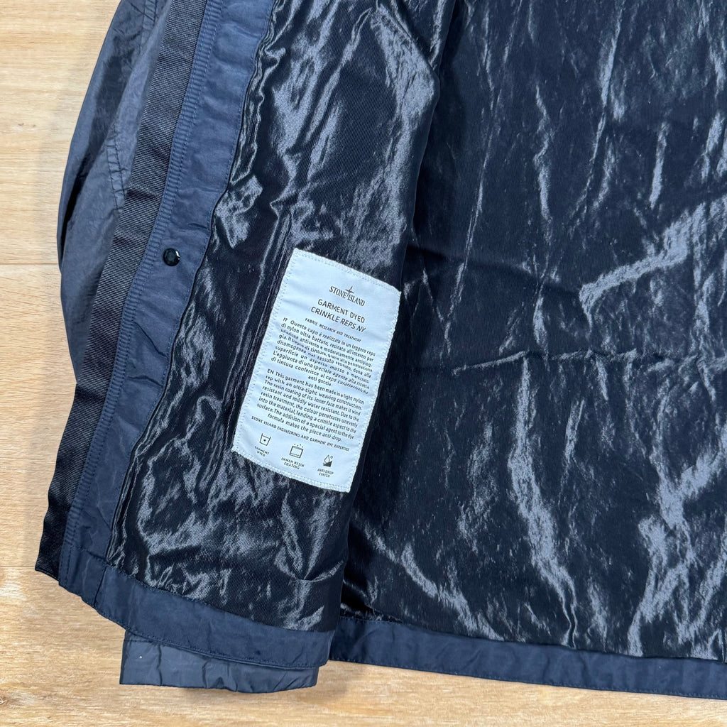 Stone Island Crinkle Reps R-NY Jacket in Navy Ironleague
