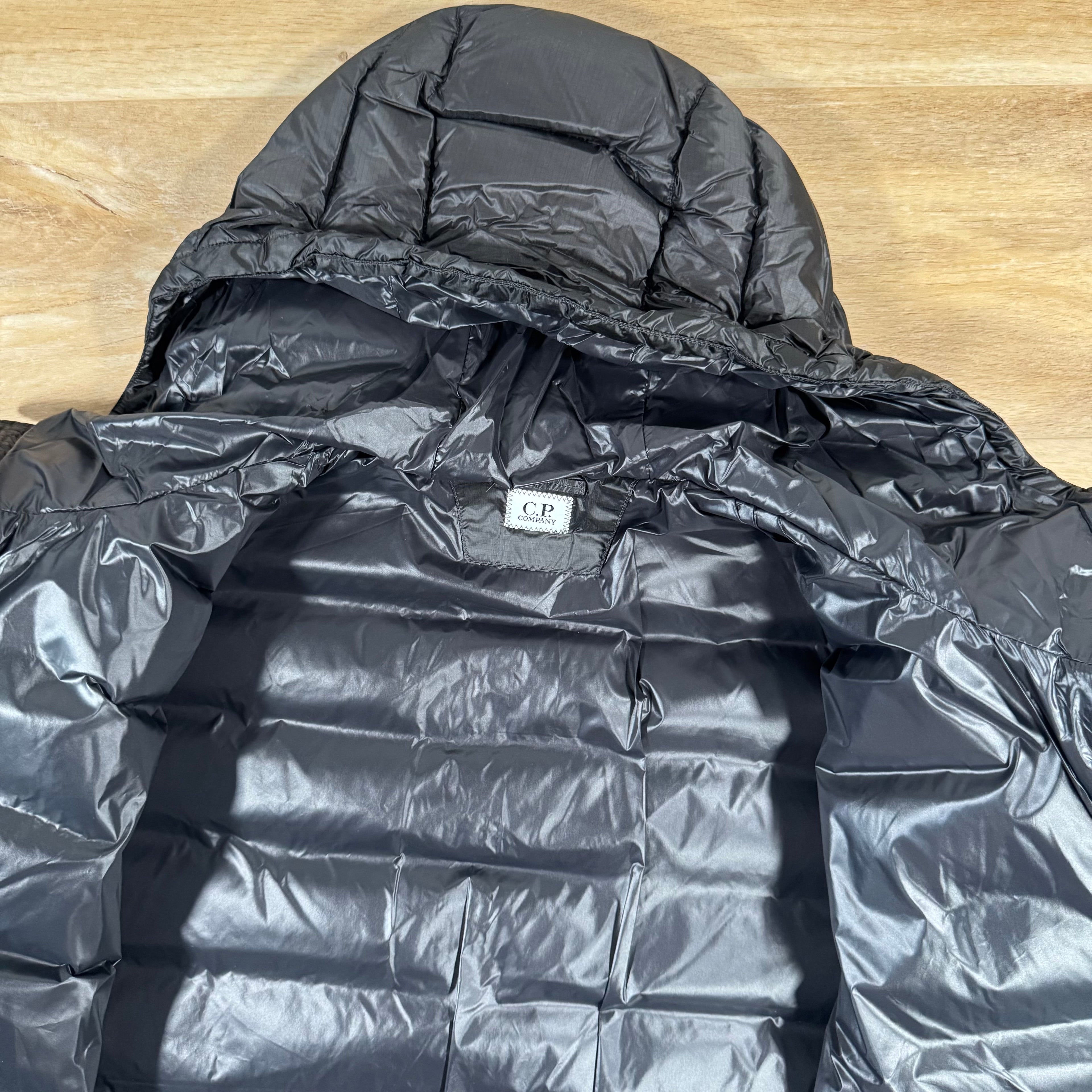 CP Company DD Shell Lens Down Jacket in Black Ironleague