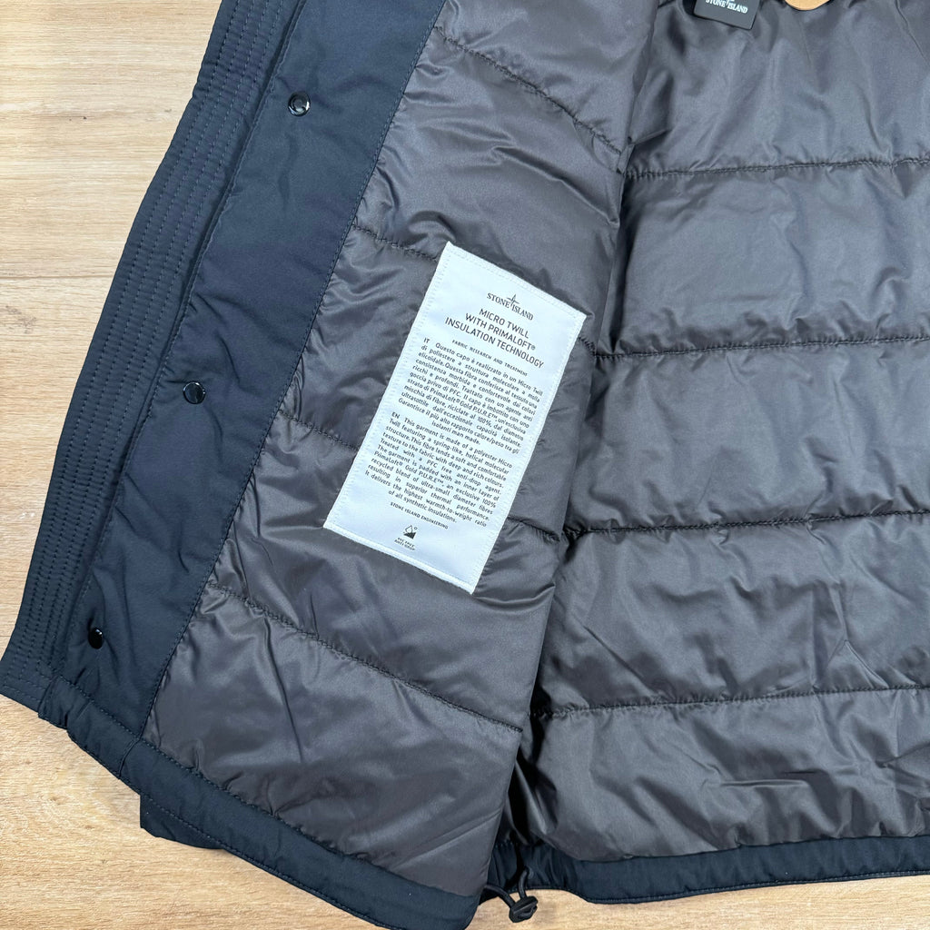 Stone Island Polyester Micro Twill Jacket in Navy Ironleague