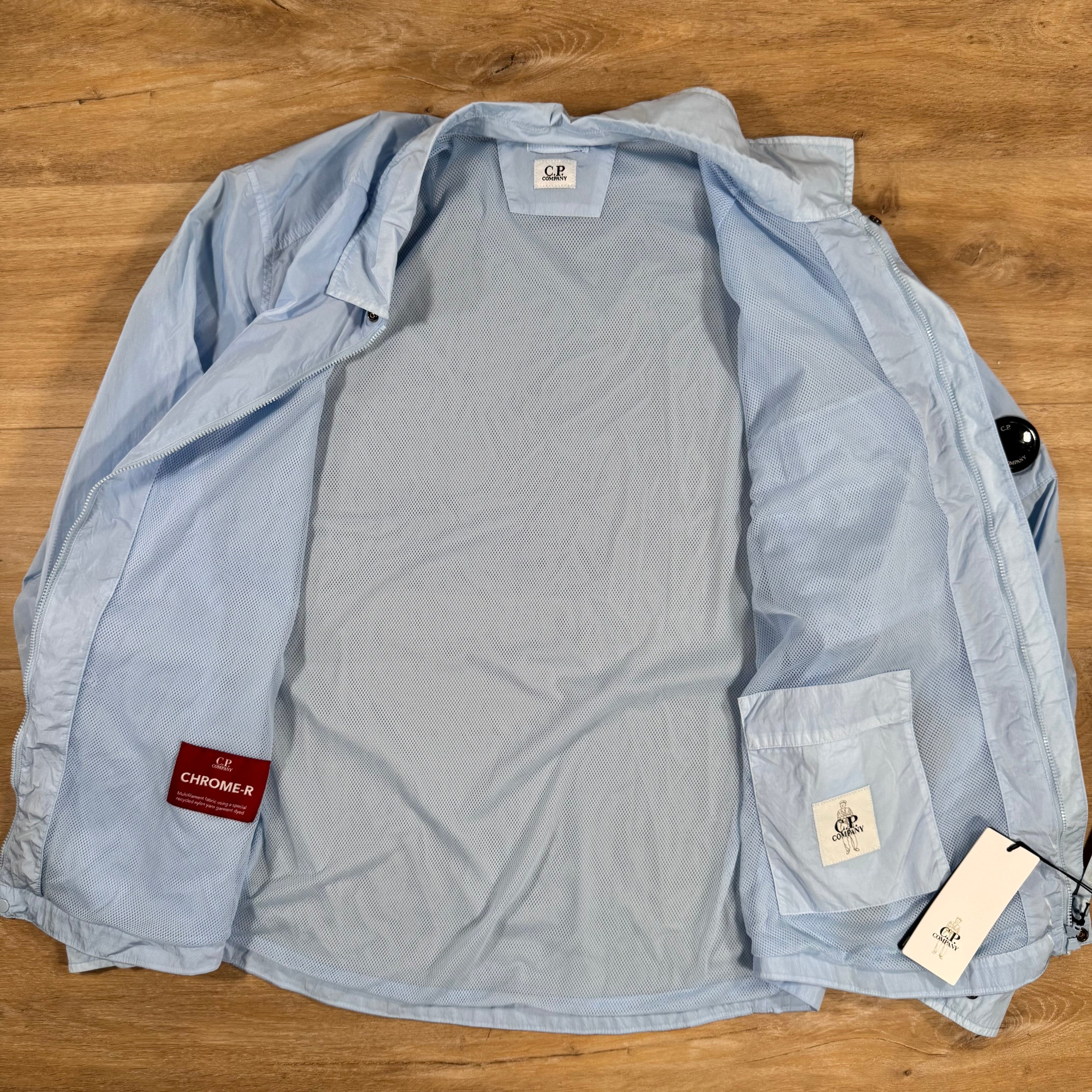 CP Company Chrome-R Lens Overshirt in Cerulean - Light Blue Ironleague