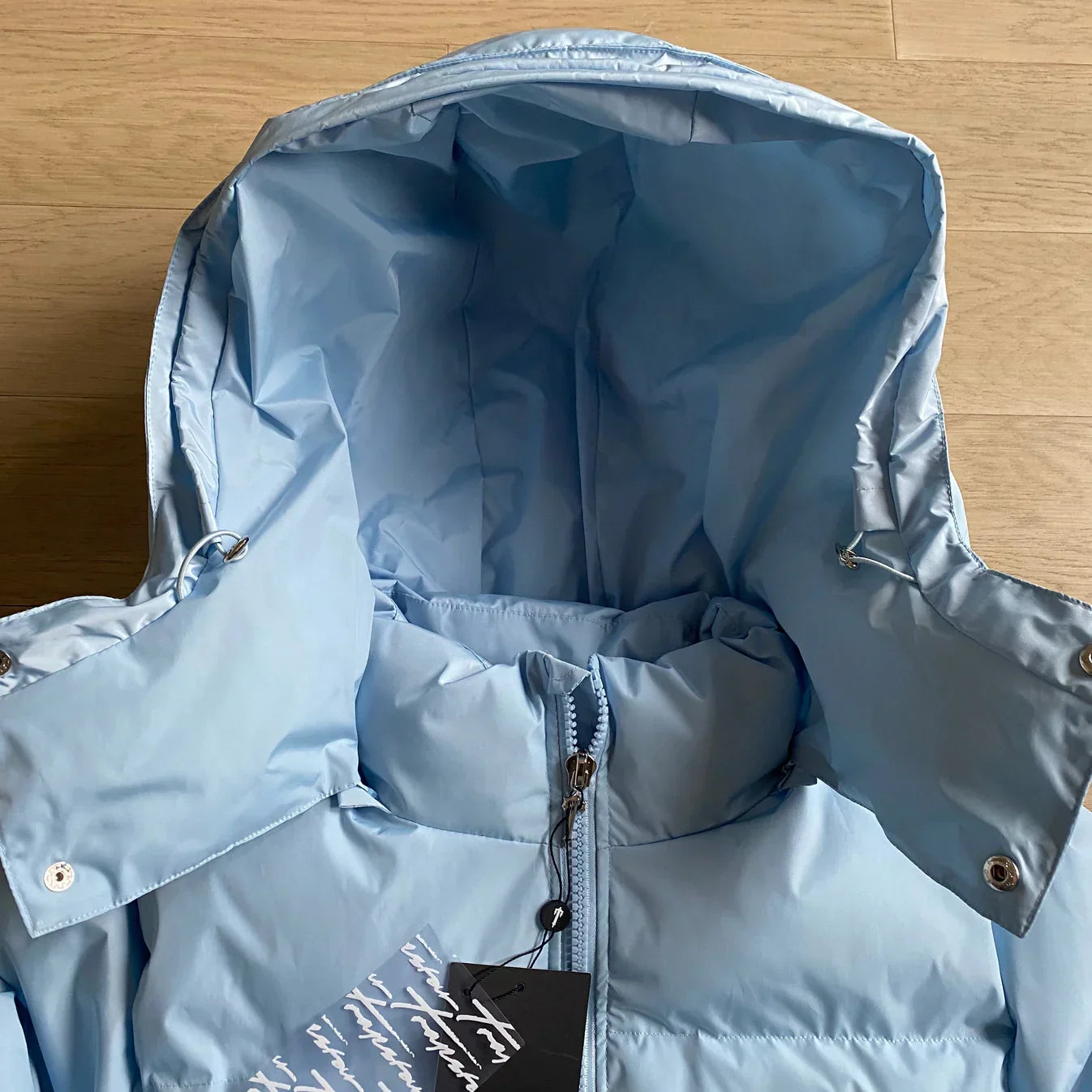 Trapstar Detachable Hooded Puffer Jacket - Ice Blue Ironleague