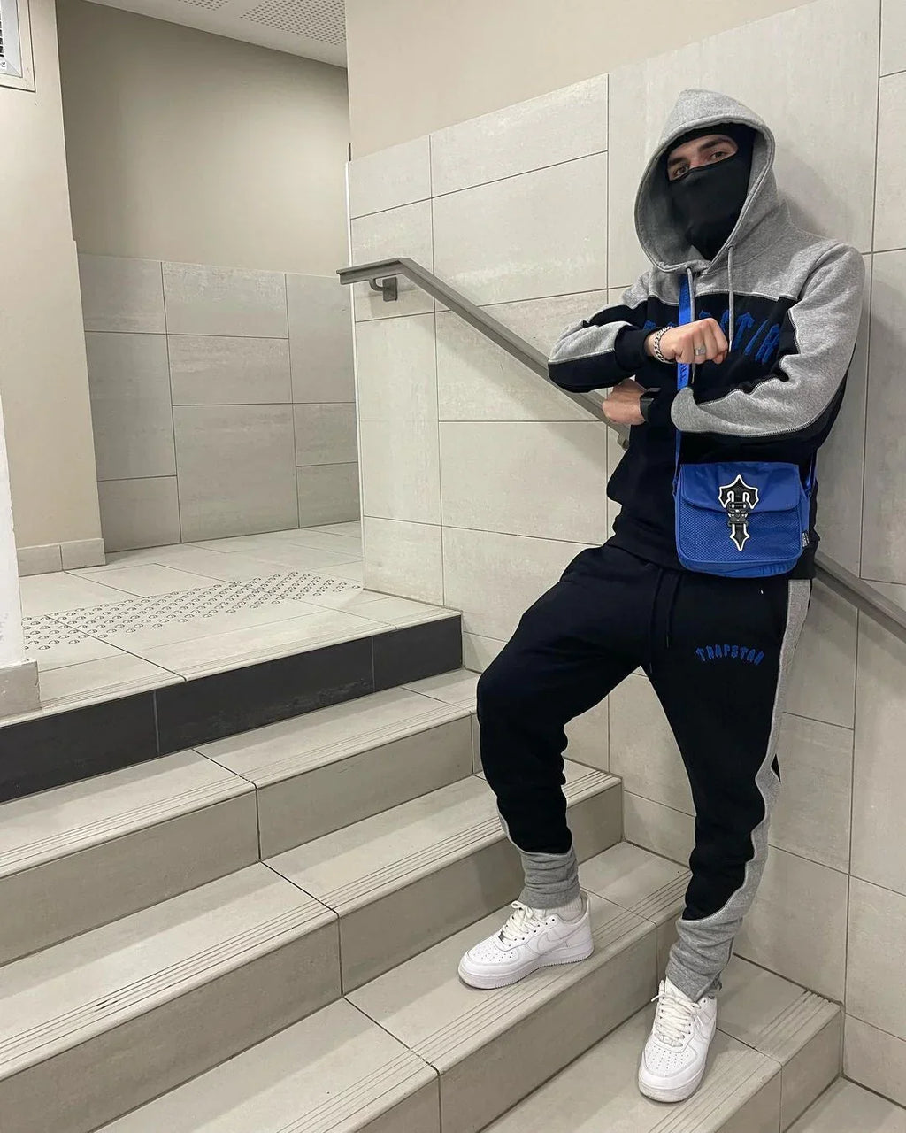 Trapstar Irongate Decoded Tracksuit - Blue/Red Ironleague