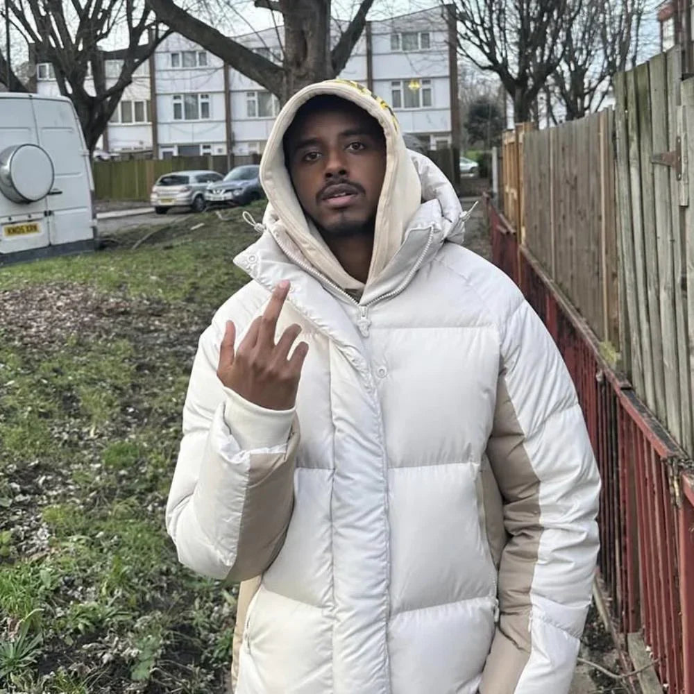 Syna Puffer Coat - Beige/White Ironleague