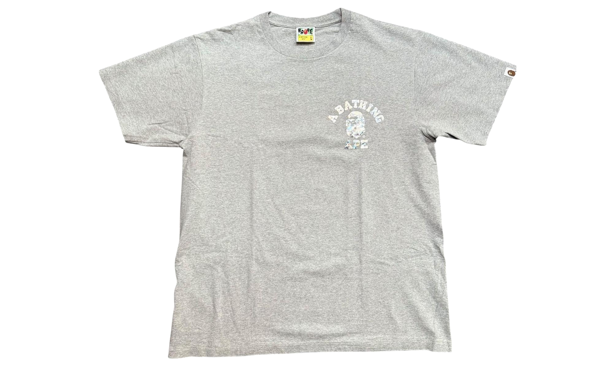 BAPE Honeycomb Camo College ATS Tee Grey 1J30 110 043 GREY